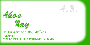 akos may business card